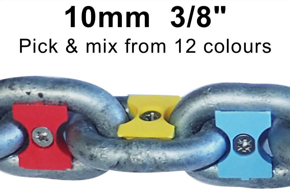 10mm 3/8in chain markers - individual colours