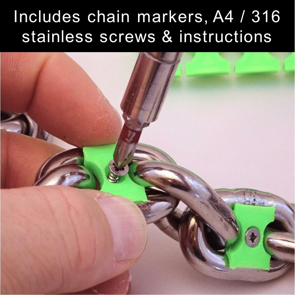 10mm 3/8in chain markers - individual colours