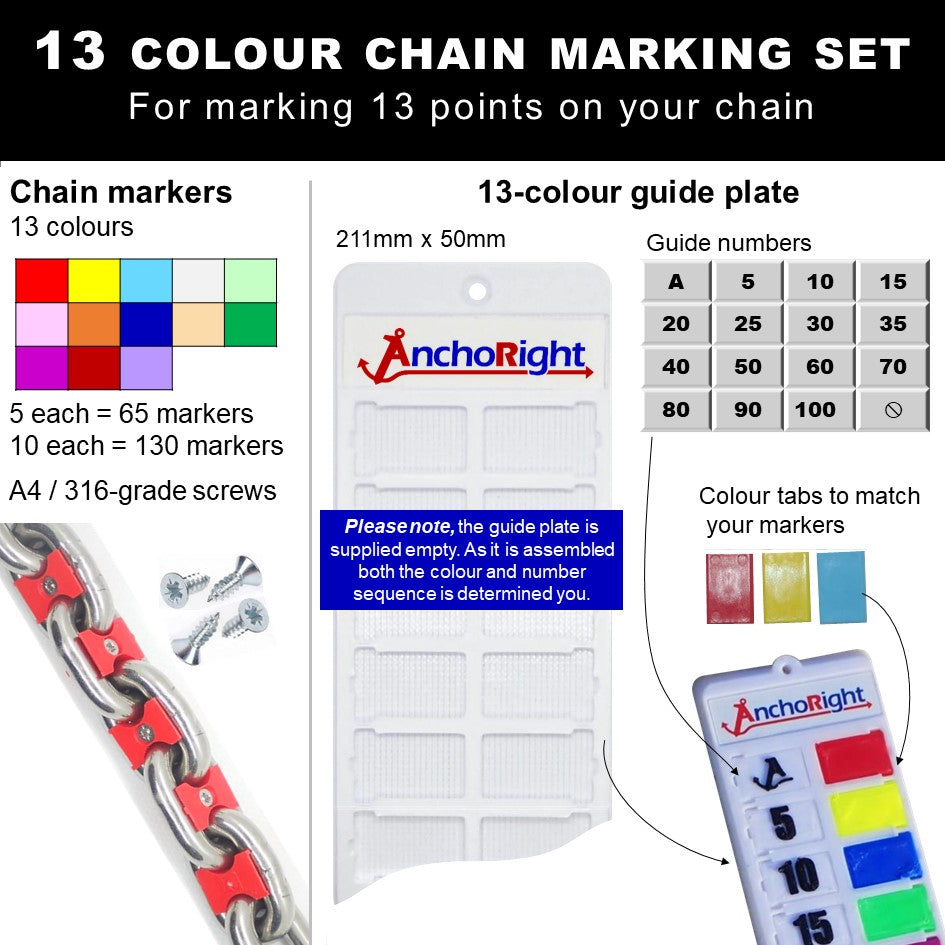 8mm 5/16in chain marking set