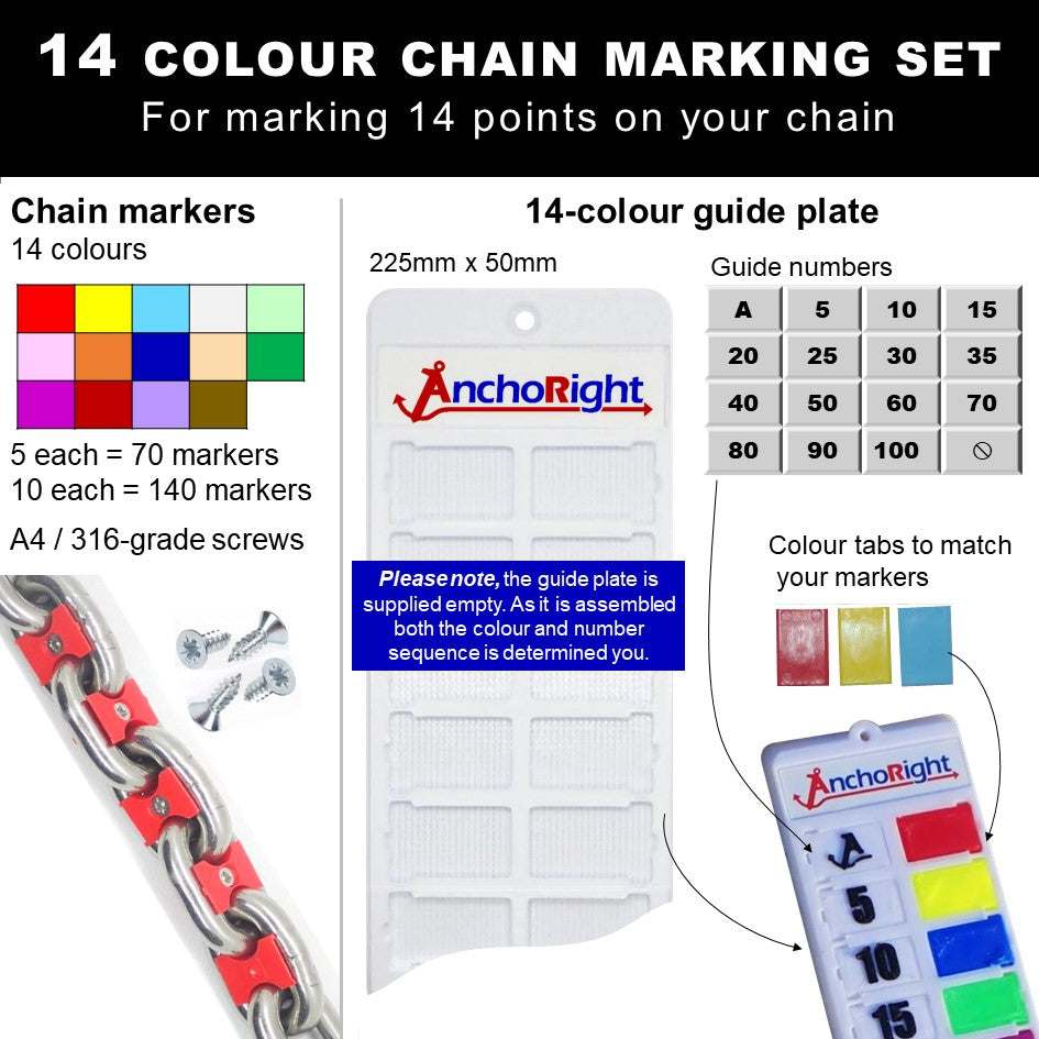 8mm 5/16in chain marking set
