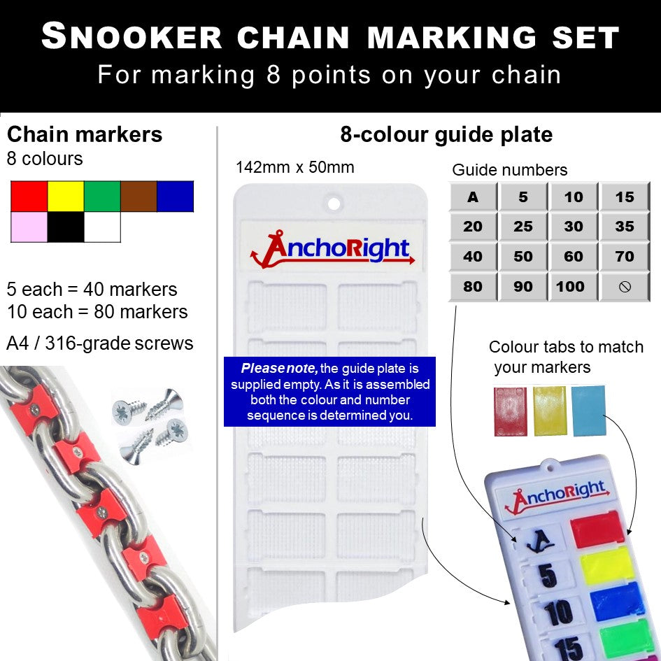 8mm 5/16in chain marking set