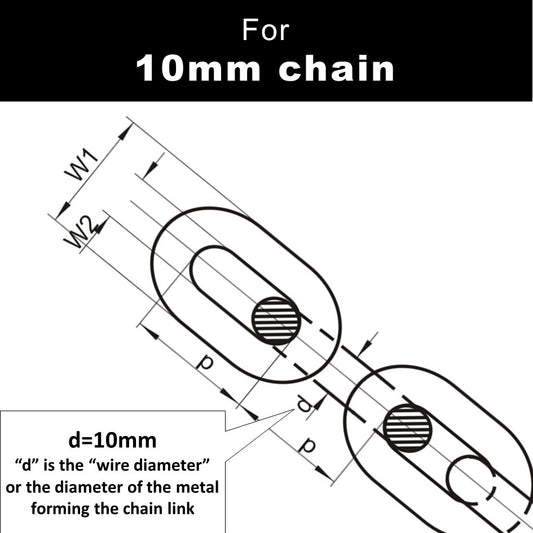 10mm 3/8in chain marking set