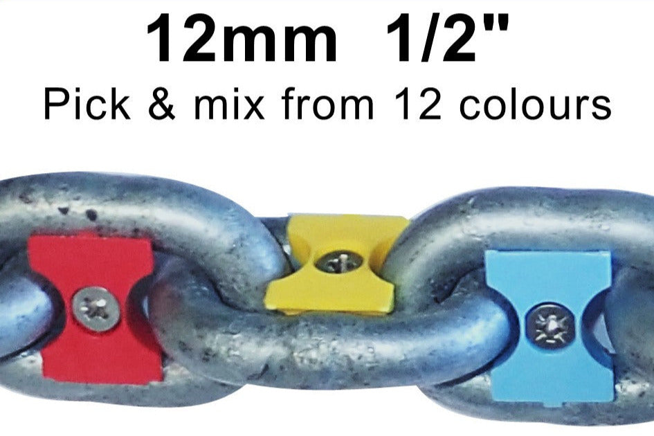Choose 12mm chain marker colours from a section of 12 colours