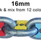 Choose 16mm chain markers from 12 colours