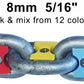 8mm pick and mix chain markers, pick from 12 colours