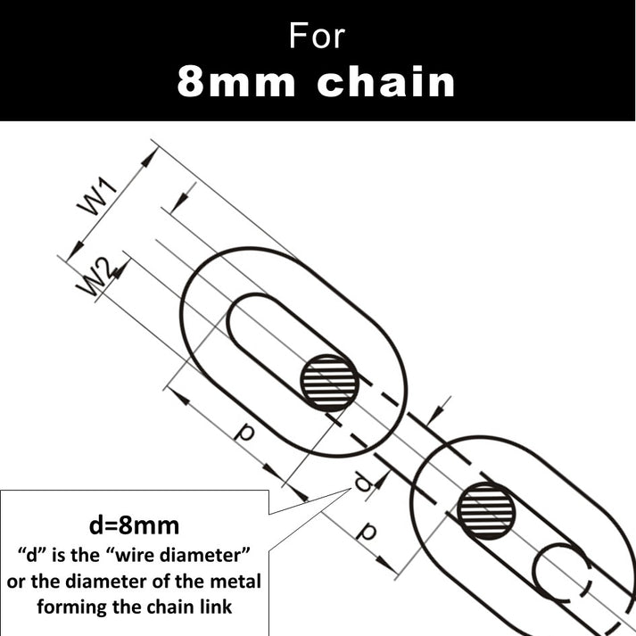 Jeu de marquage de chaîne 8 mm 5/16 pouces