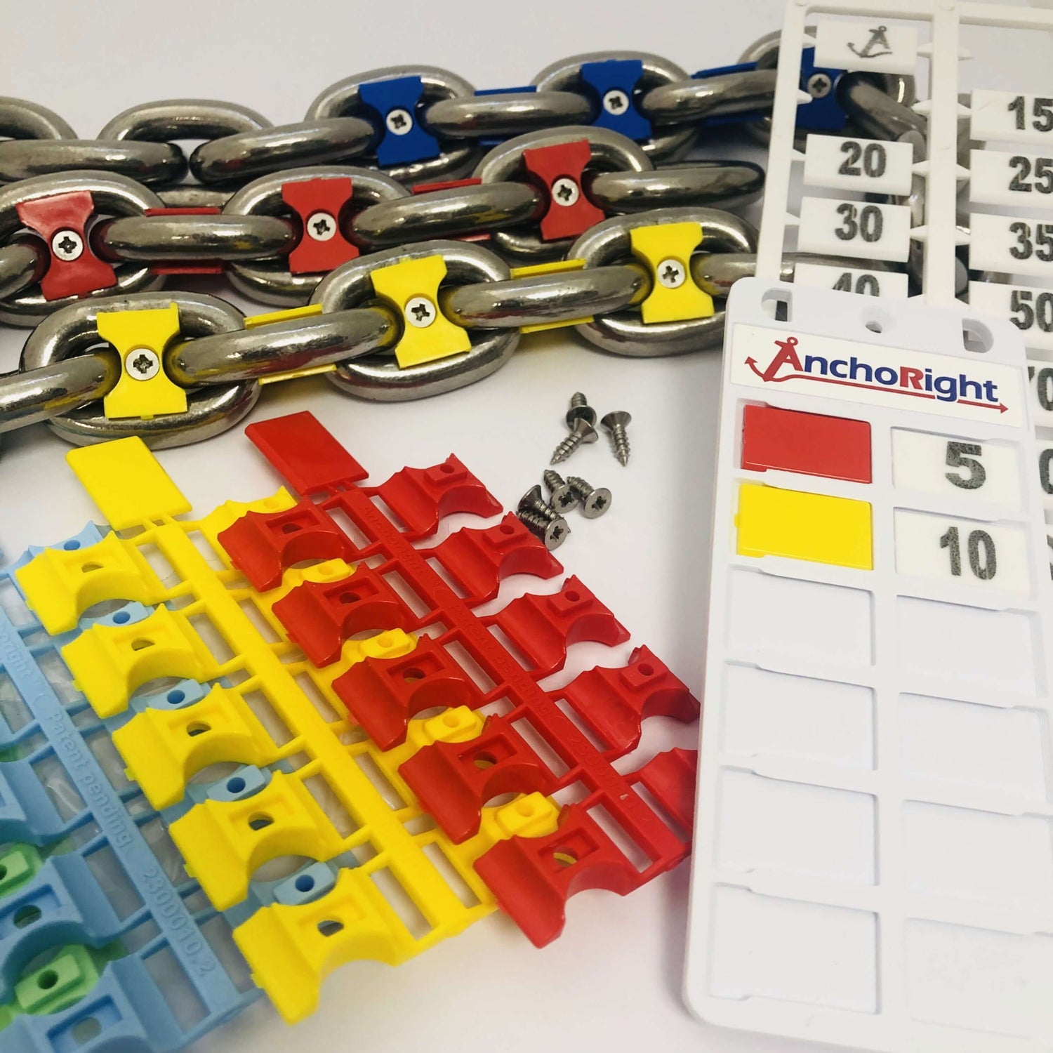 Anchoright chain marking set components