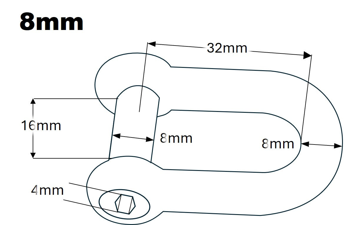 D shackle - socket head