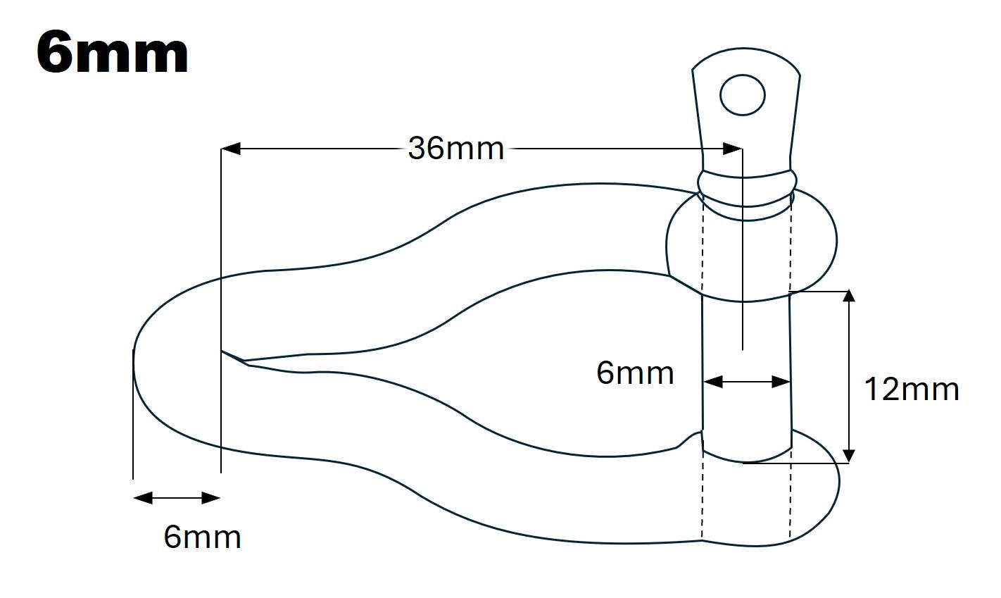 Twisted D shackle