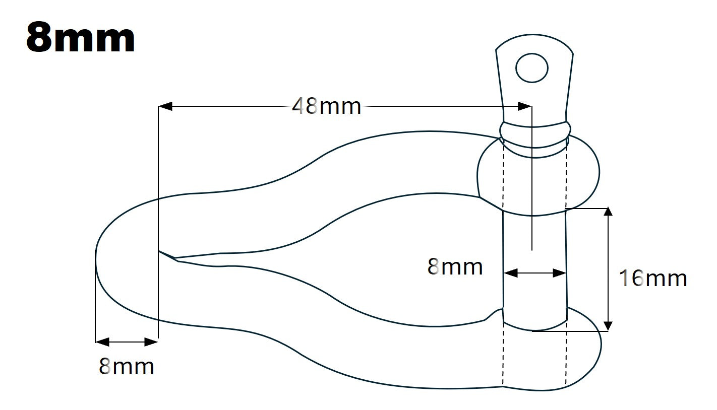 Twisted D shackle