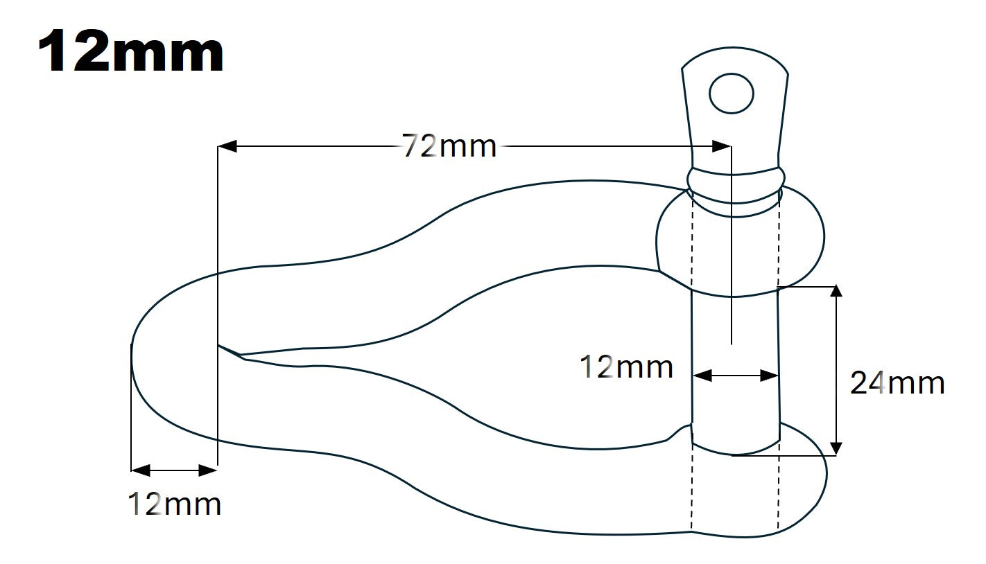 Twisted D shackle