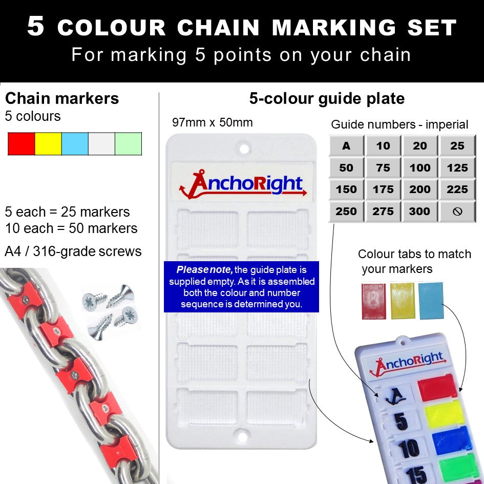 10mm 3/8in chain marking set