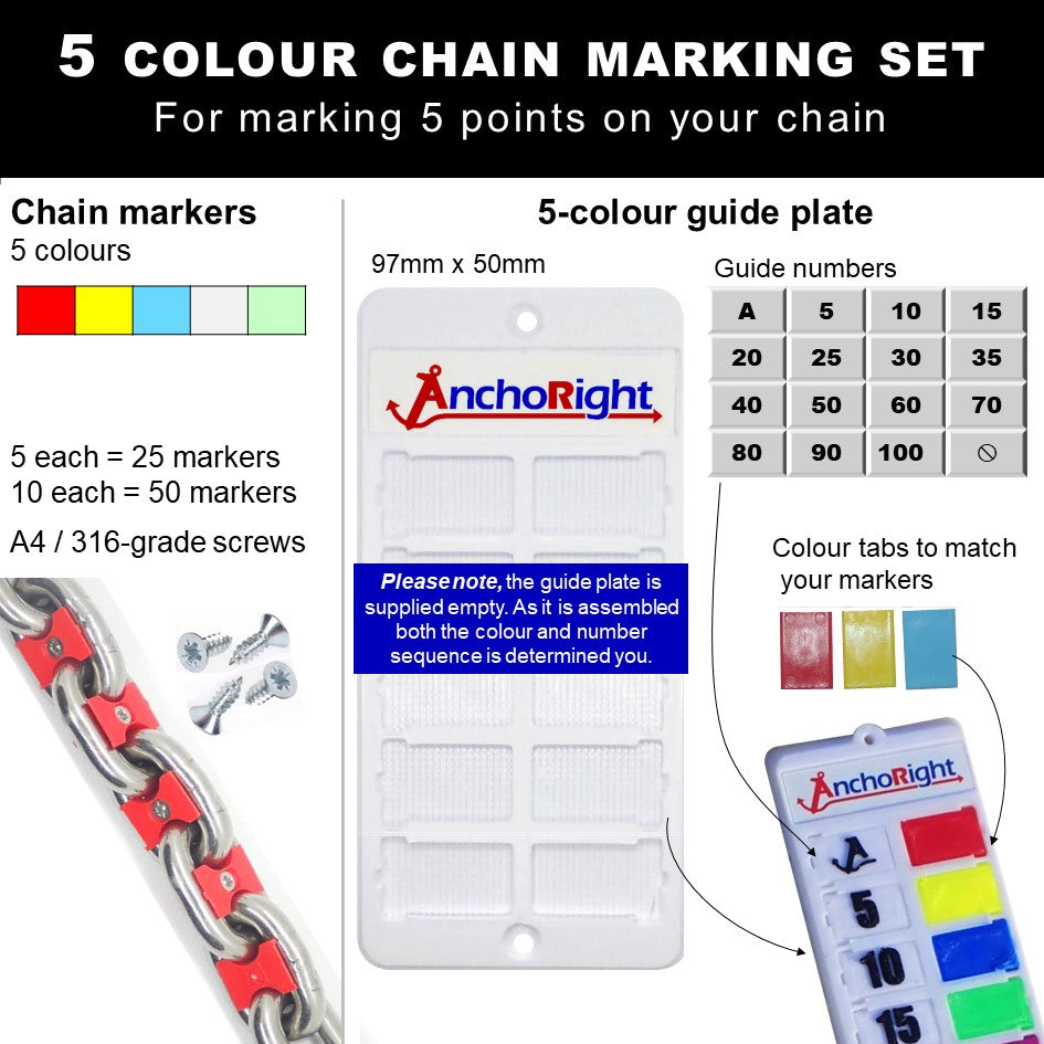 10mm 3/8in chain marking set