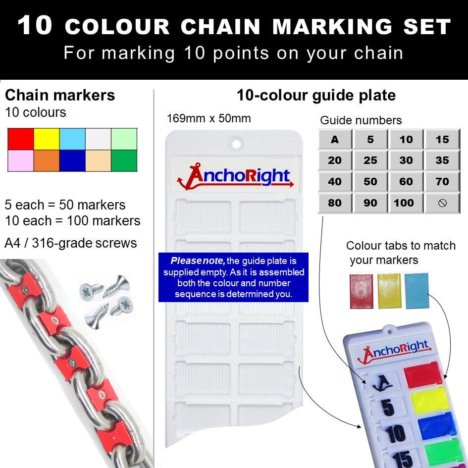 8mm 5/16in chain marking set