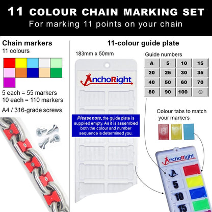 10mm 3/8in chain marking set