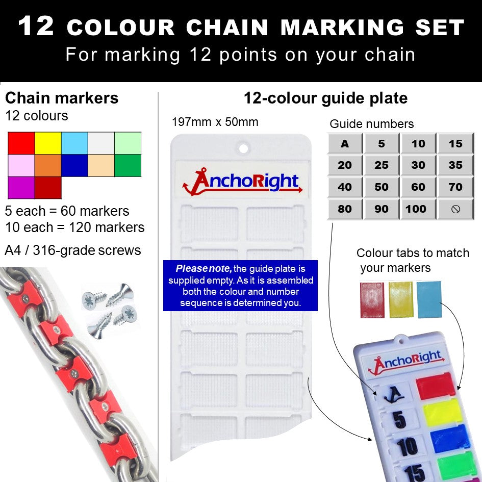 10mm 3/8in chain marking set