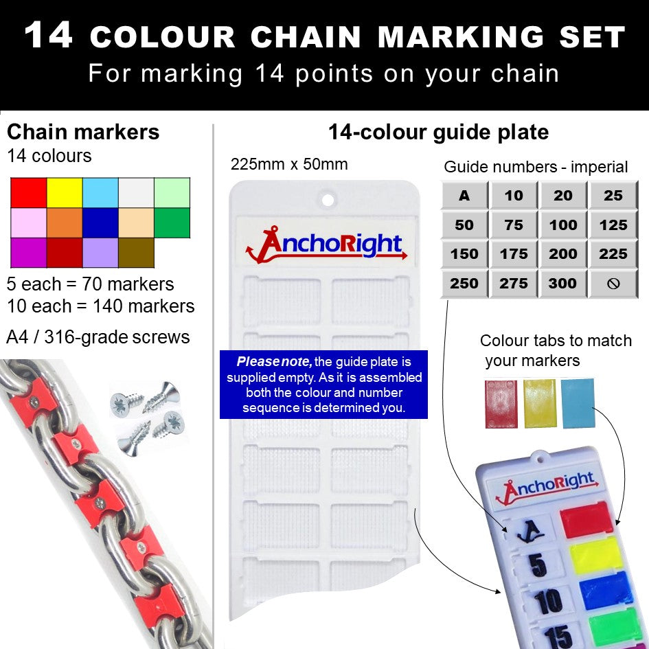 10mm 3/8in chain marking set