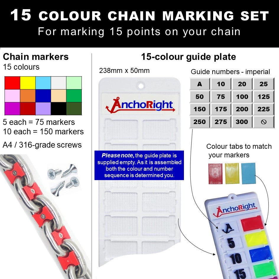 Jeu de marquage de chaîne 10 mm 3/8 pouces