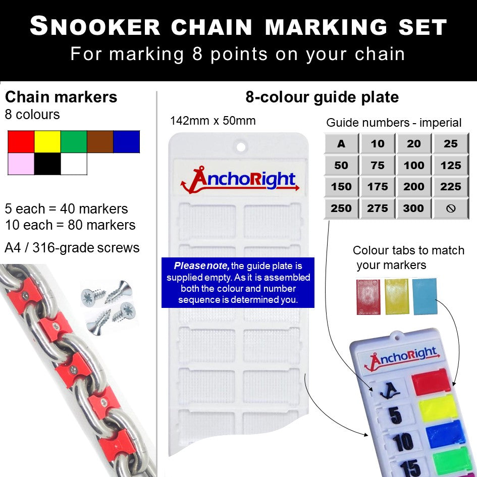 10mm 3/8in chain marking set