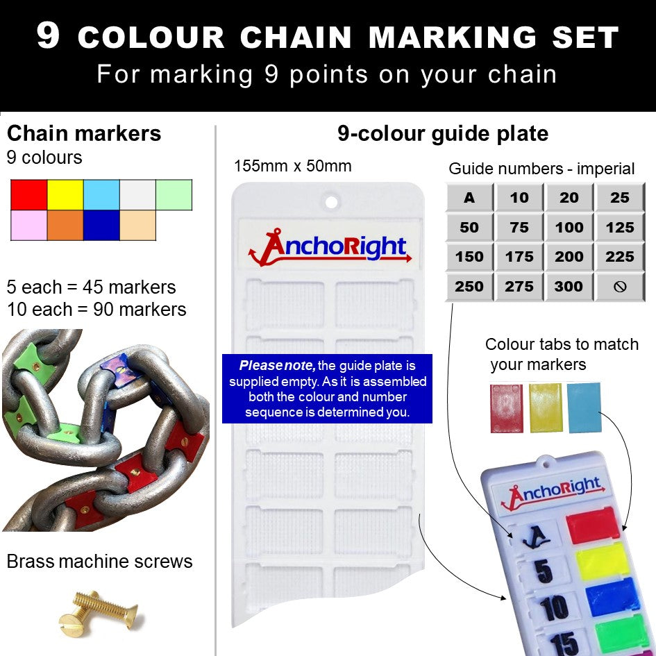 13mm 1/2" chain marking set