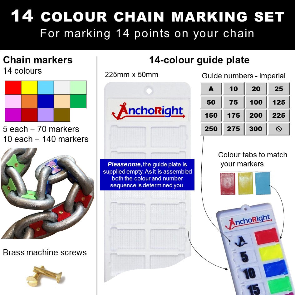 13mm 1/2" chain marking set